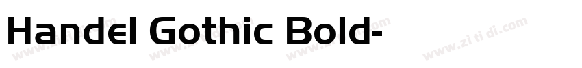 Handel Gothic Bold字体转换